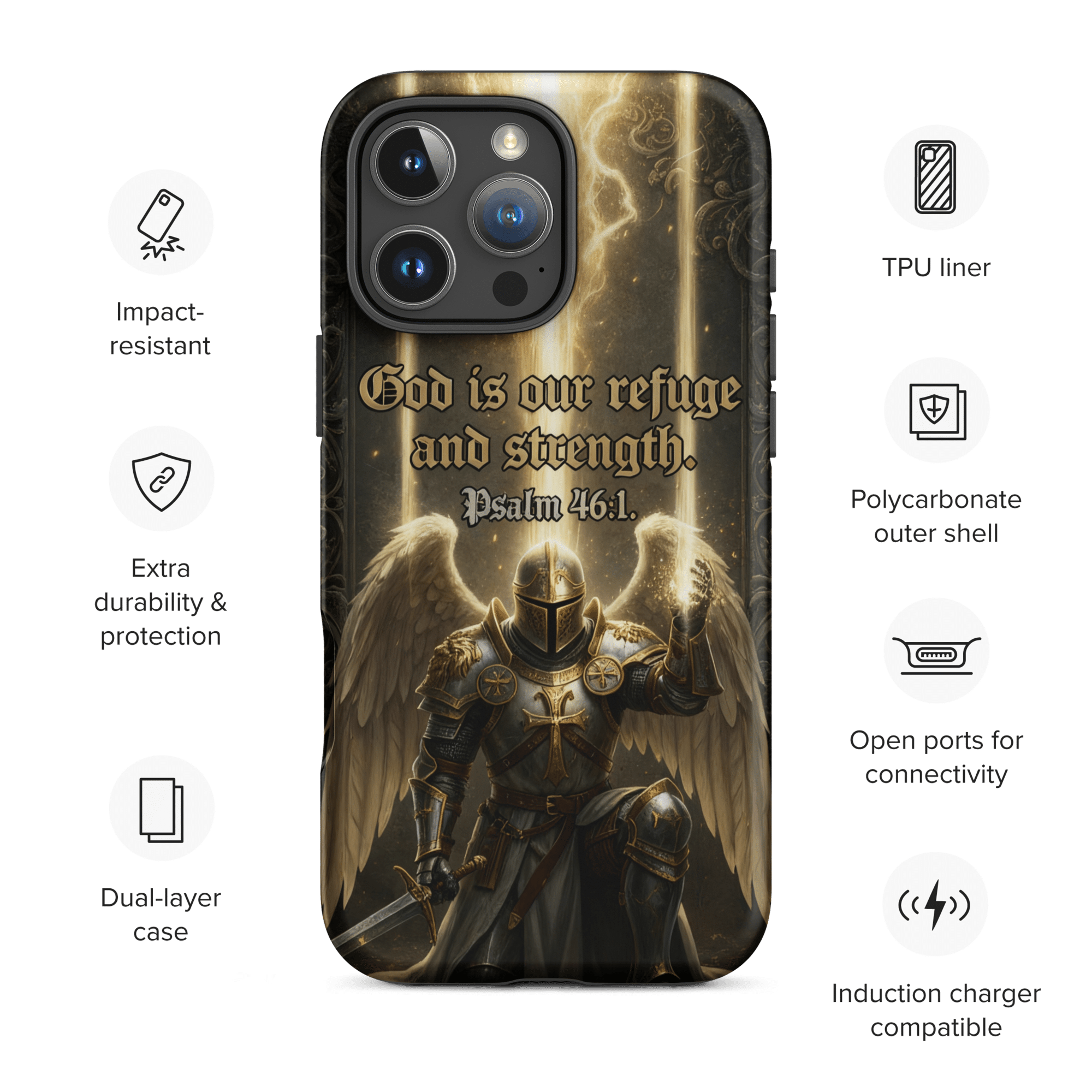 God Is Our Refuge Tough iPhone Case - Image 10