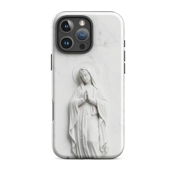 Virgin Mary Marble Tough iPhone Case
