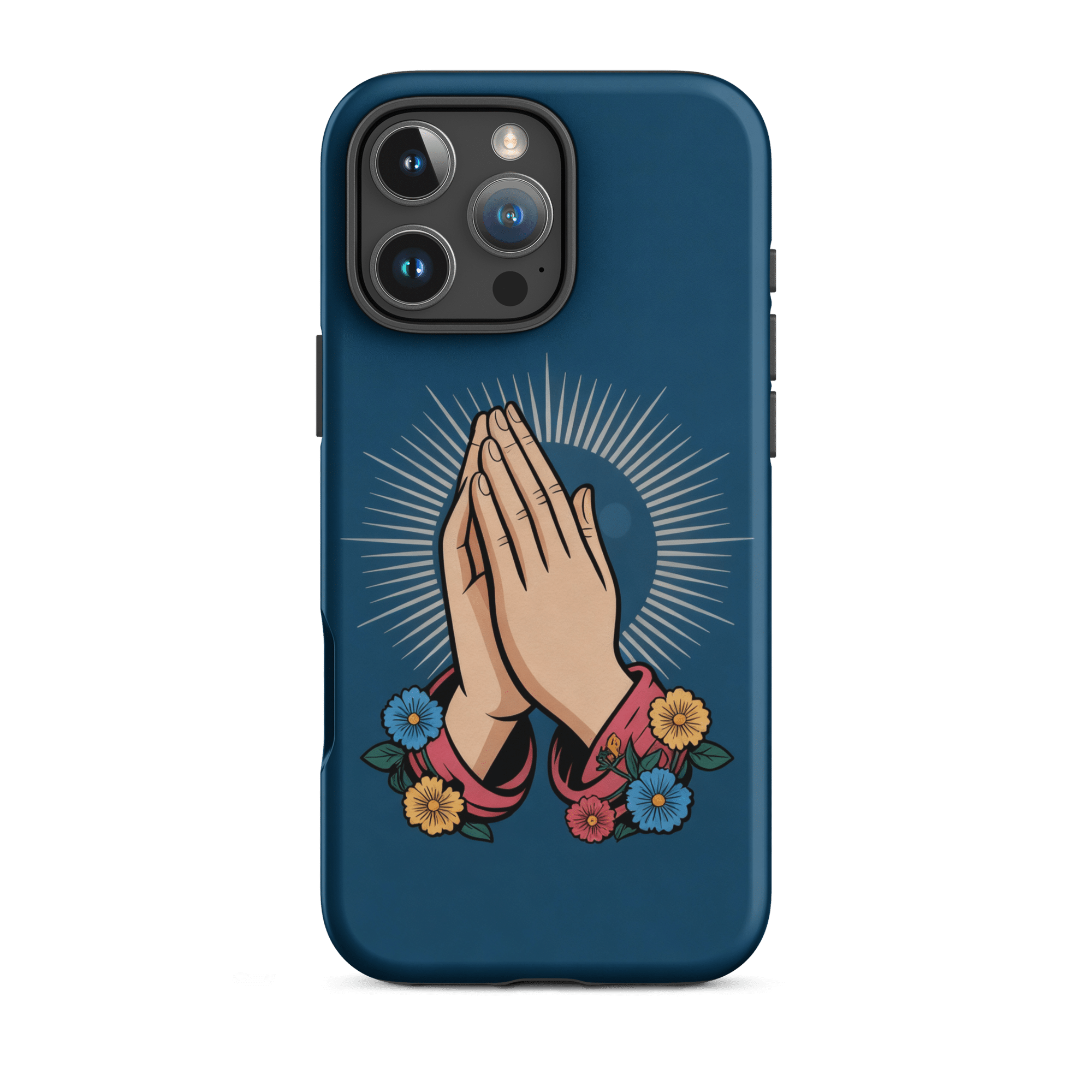 Praying Hands with Flowers Tough iPhone Case - Image 7