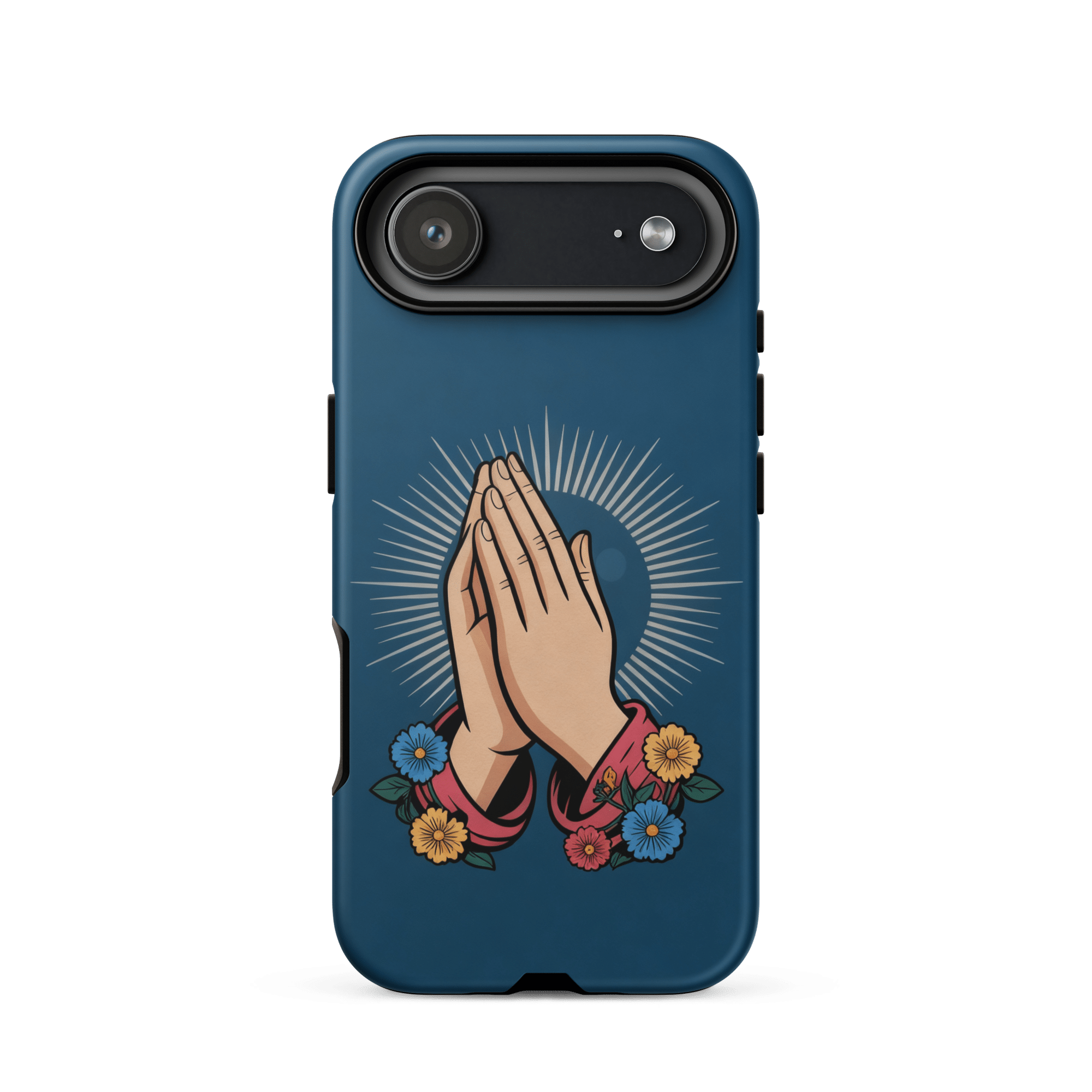 Praying Hands with Flowers Tough iPhone Case - Image 5