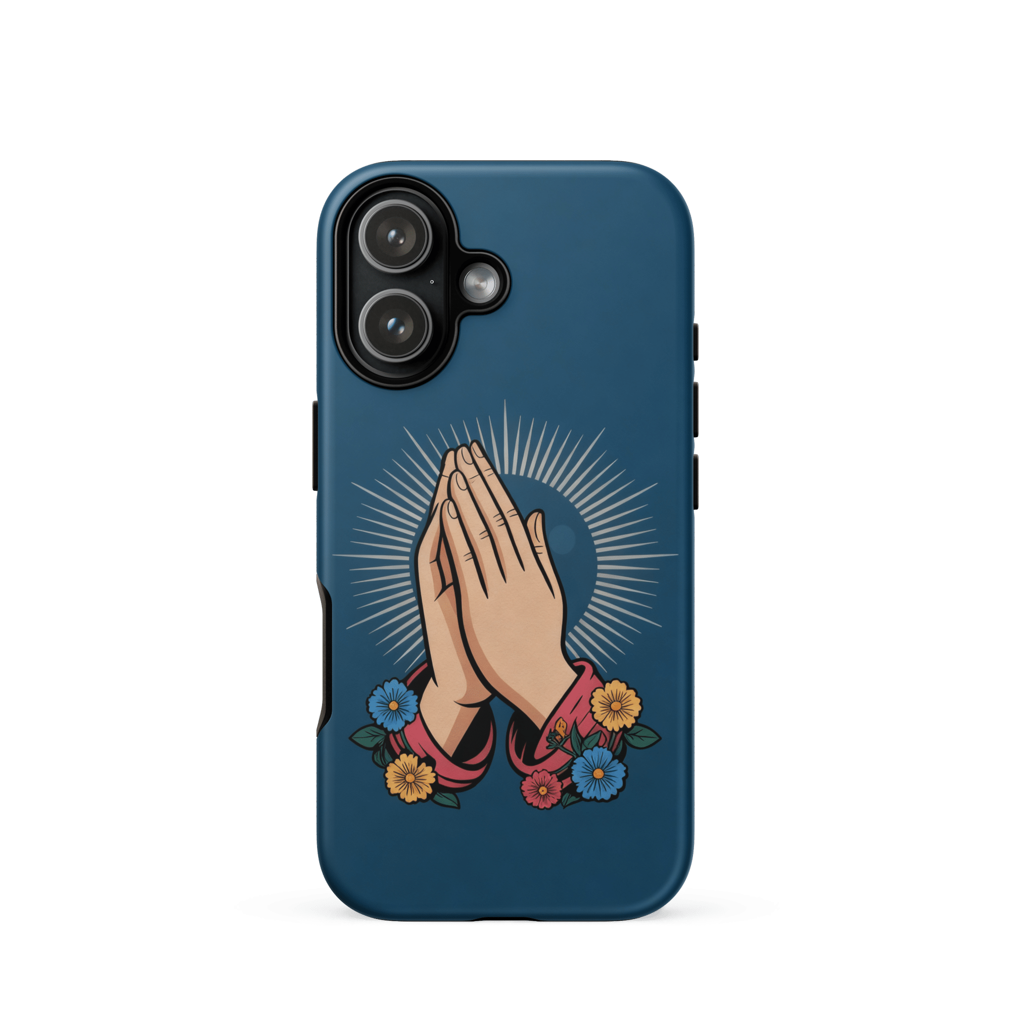 Praying Hands with Flowers Tough iPhone Case - Image 6