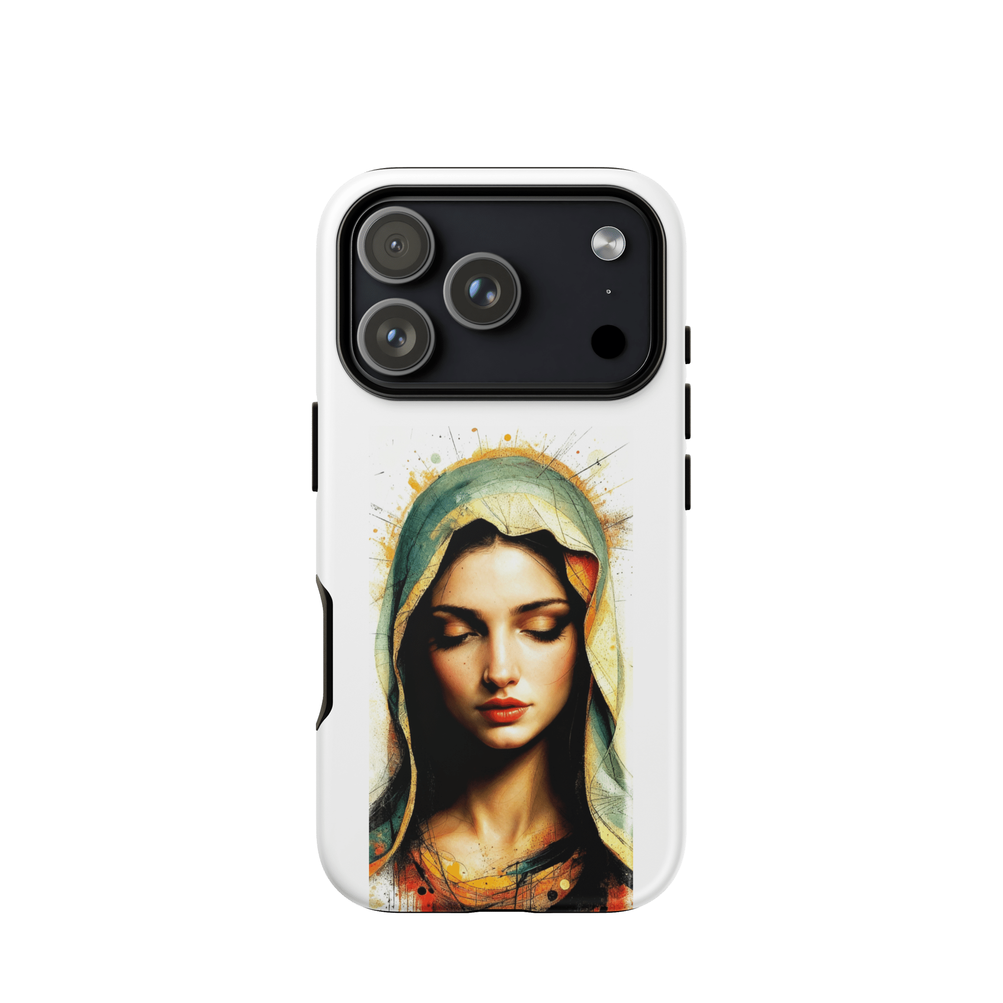 Mary of Nazareth Portrait Tough iPhone Case - Image 3
