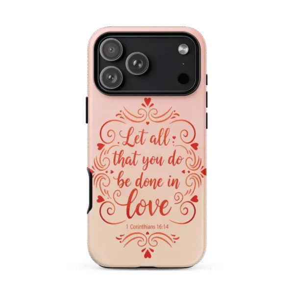 Corinthians Love Script Tough iPhone Case