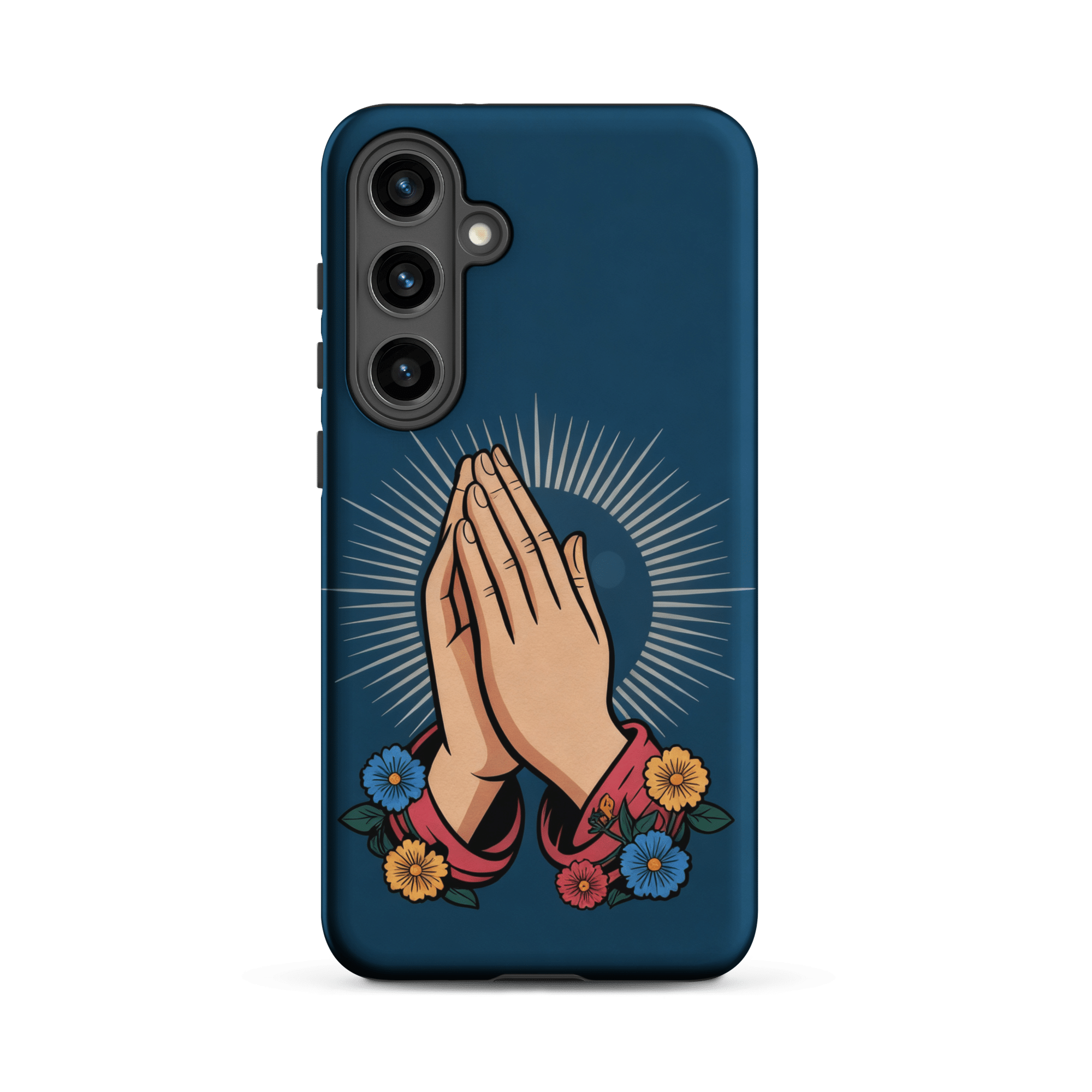 Praying Hands with Flowers Tough Samsung Case - Image 5