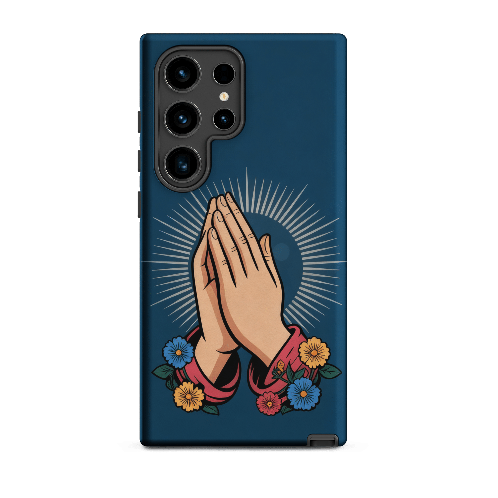 Praying Hands with Flowers Tough Samsung Case - Image 4