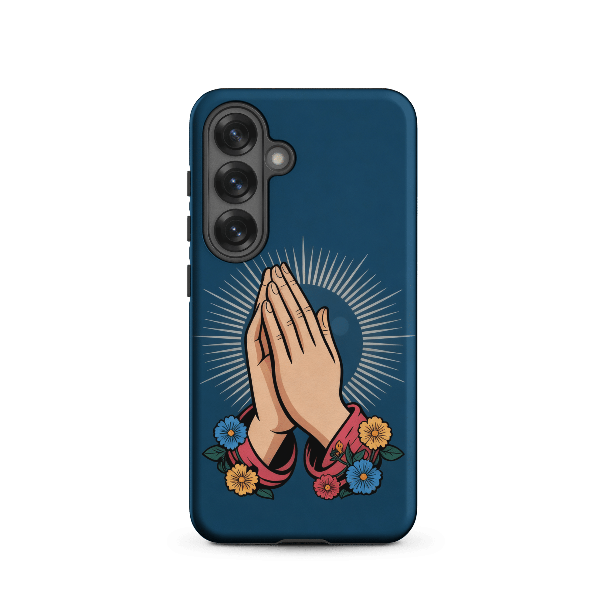 Praying Hands with Flowers Tough Samsung Case - Image 3