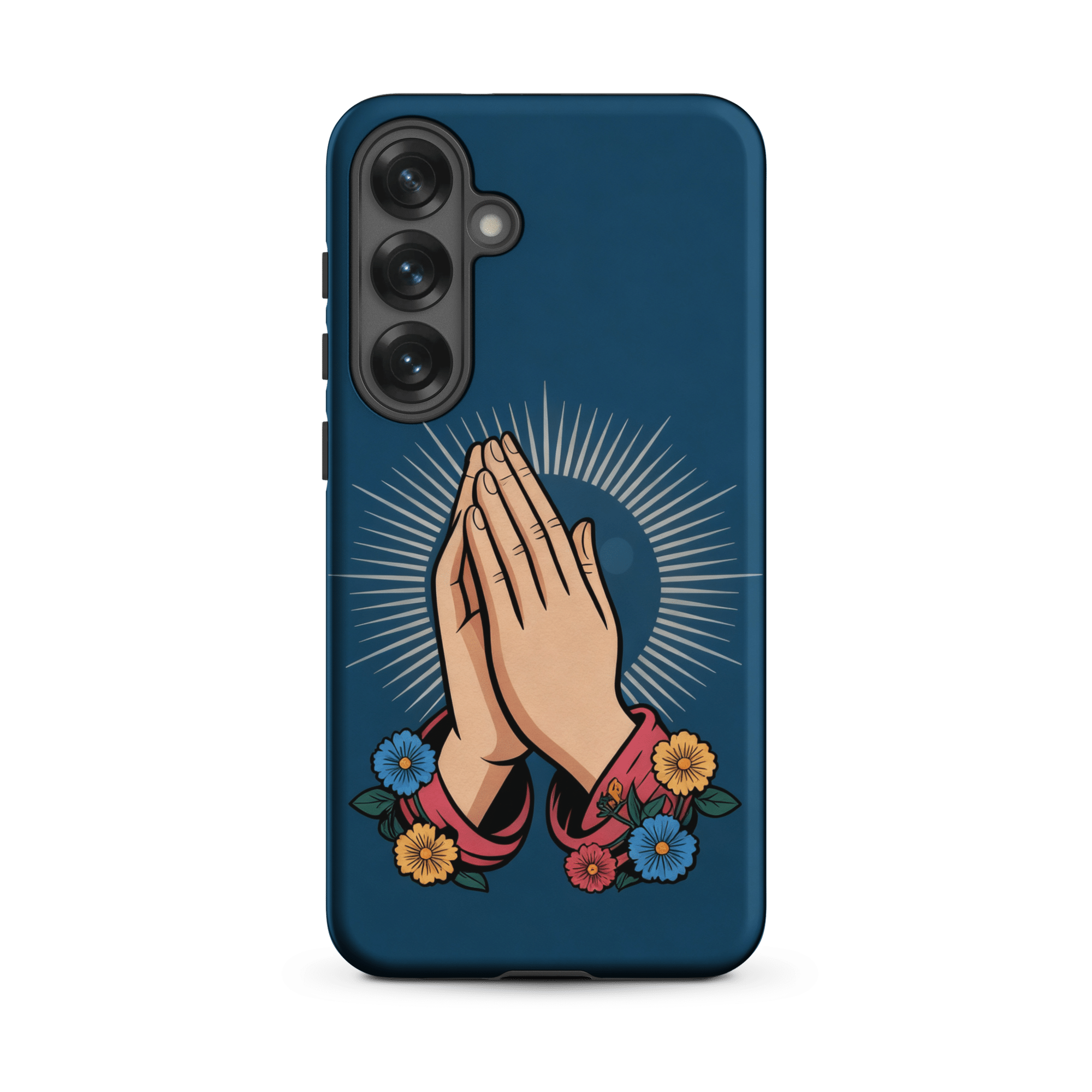 Praying Hands with Flowers Tough Samsung Case - Image 2