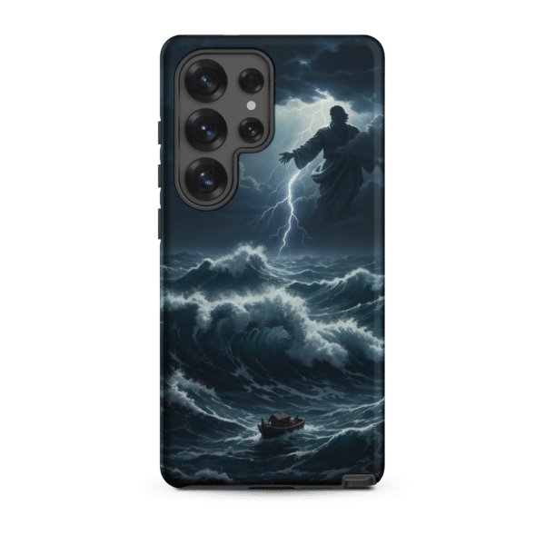 God in the Storm with Boat Tough Samsung Case