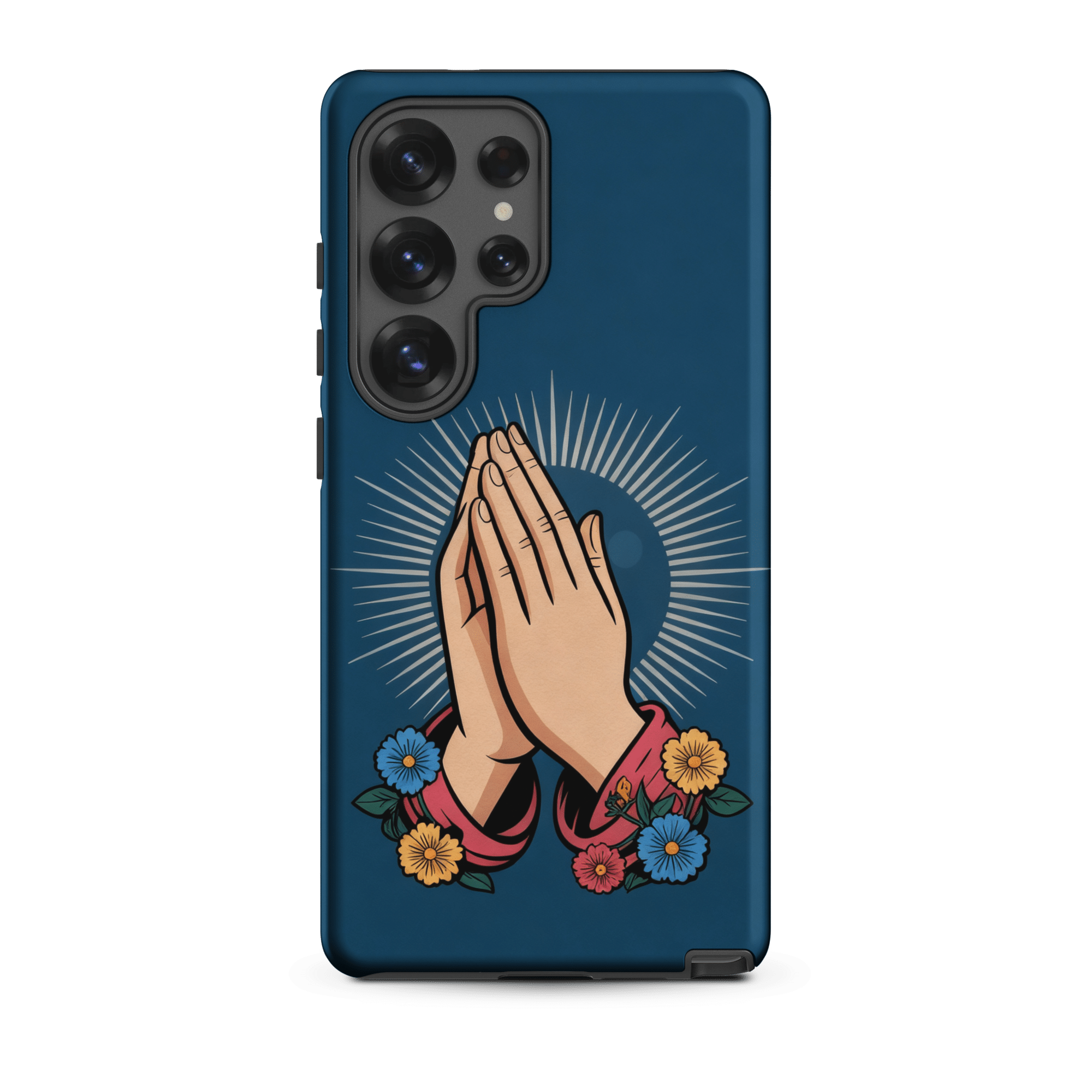 Praying Hands with Flowers Tough Samsung Case